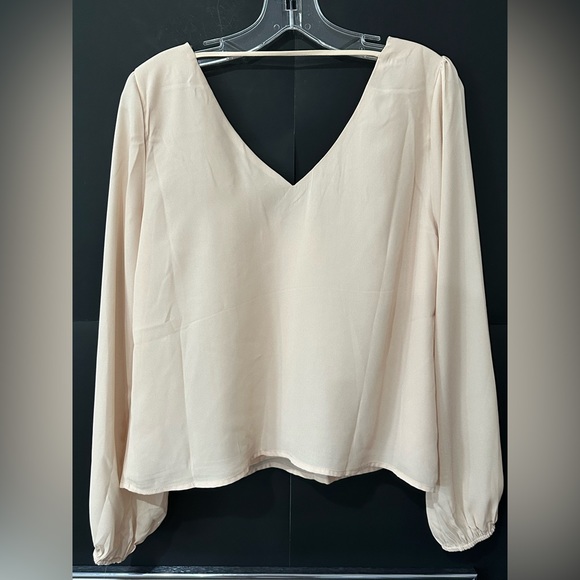 Lulu’s Stylish & Sincere Beige Long Sleeved Top - Picture 13 of 14